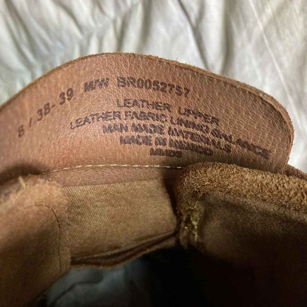 Born Moraga Suede Leather Ankle Boots Brown Women's 8/38-39 Boho Western EUC